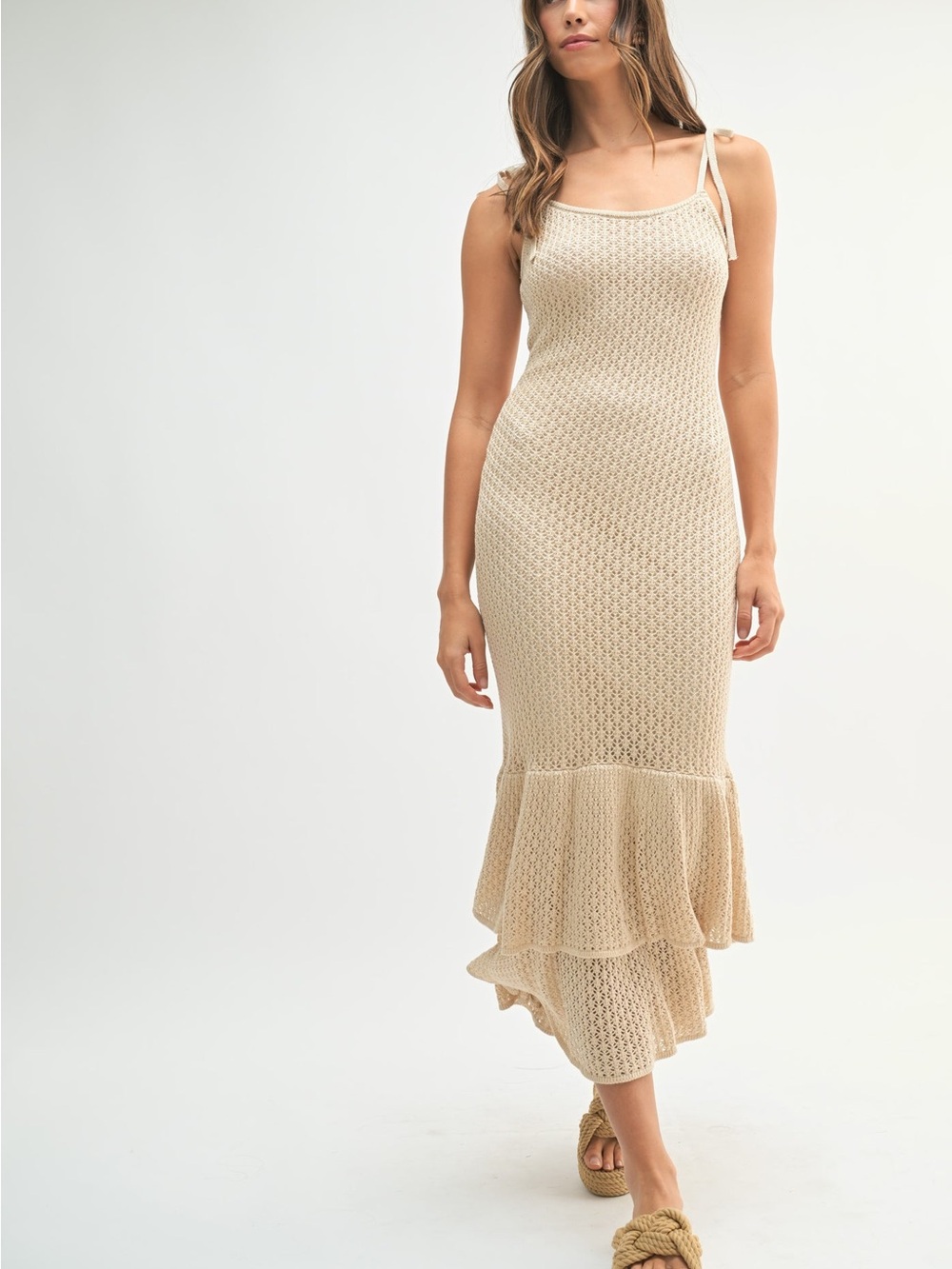 MABLE Xanthe Strapless Rose Knit Dress - Picture 2 of 8